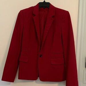 Women’s Red Single-Button Blazer